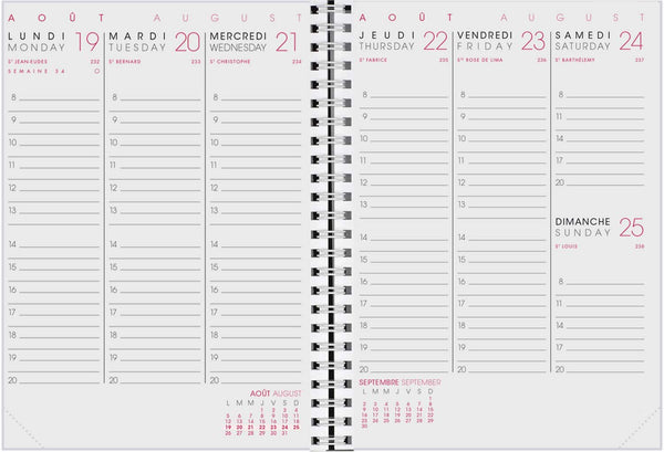 AGM Agenda Moderne ABOT SAD Polypro Transparent-Agenda-Agenda Moderne-Papeterie du Dôme