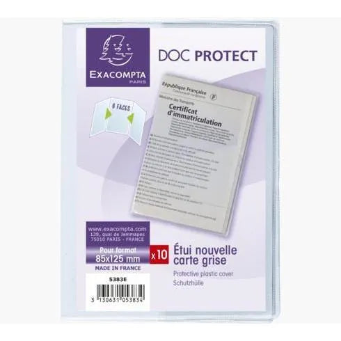 EXA Étui Nouvelles Carte grise-Étuis de protection-Exacompta-Papeterie du Dôme