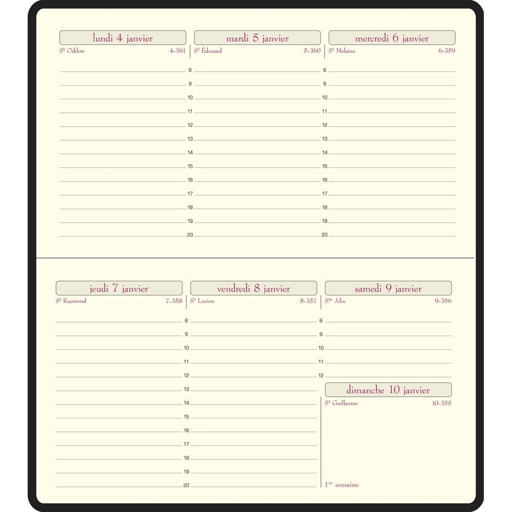 EXA Recharge Agenda Temporel 16 Semainier-Recharge Agenda-Exacompta-Papeterie du Dôme