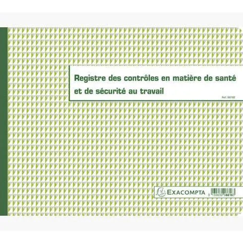 EXA Registre des Contrôles de Santé et de Sécurité 24x32-Registre-Exacompta-Papeterie du Dôme