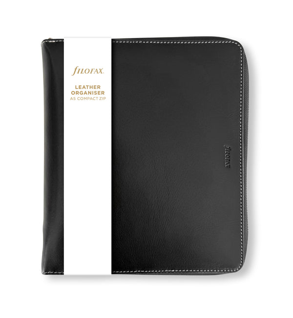 FFX A5 Organiseur Malden Zip-Organiseur A5-Filofax-Noir-Papeterie du Dôme