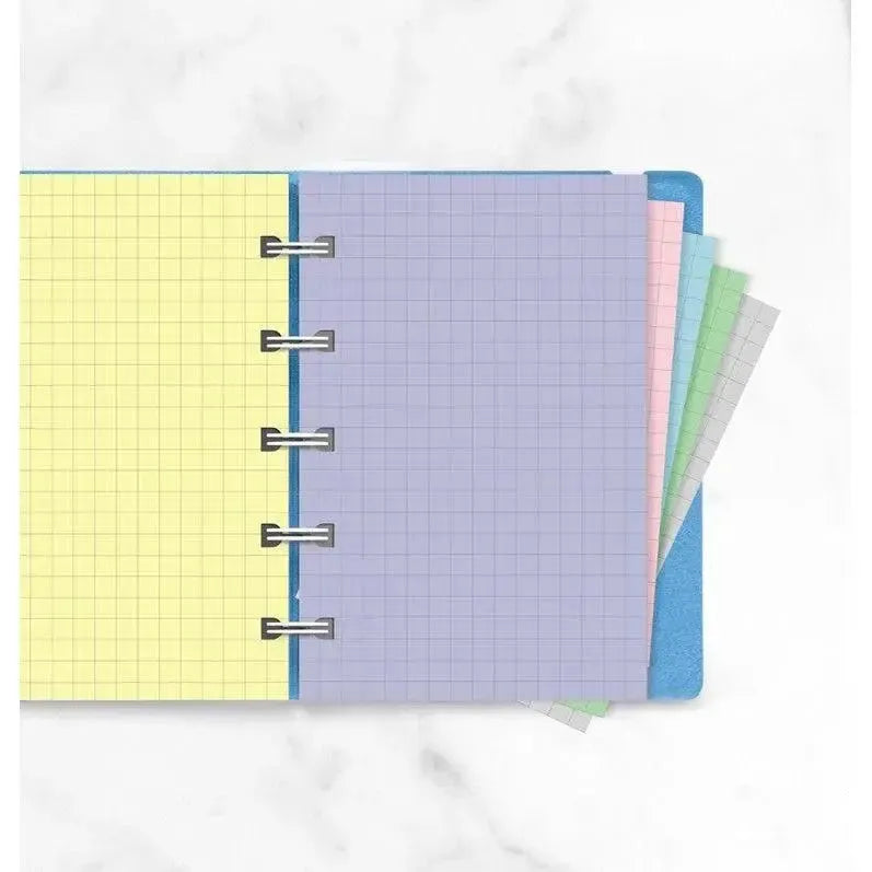 FFX Notebooks - Feuilles de notes quadrillées - Assortiment Pastel - Pocket-Recharge Notebook-Filofax-Papeterie du Dôme