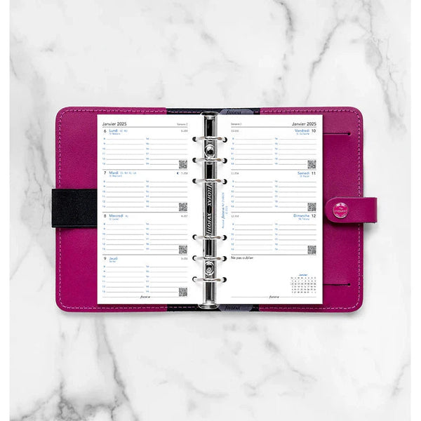 FFX Personal Agenda Semaine/2 Pages Horizontal avec Heures FR-Recharge-Filofax-Papeterie du Dôme