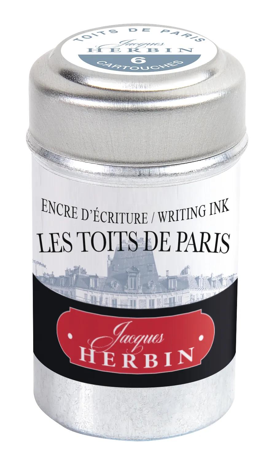 HERBIN Boite 6 Cartouches Paris-Encre-Herbin-Les toits de Paris-Papeterie du Dôme