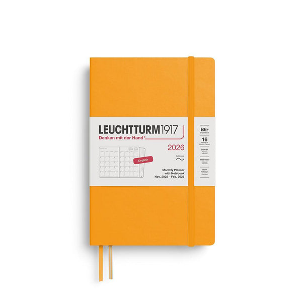 LCHT Agenda B6+ Mensuel & Carnet Souple - Anglais-Agenda-Leuchtturm 1917-2026-Rising sun-B6+-Papeterie du Dôme