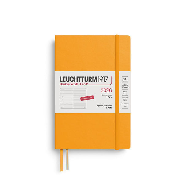 LCHT Agenda B6+ Semainier & Carnet Ligné Souple - Français-Agenda-Leuchtturm 1917-2026-Rising sun-B6+-Papeterie du Dôme