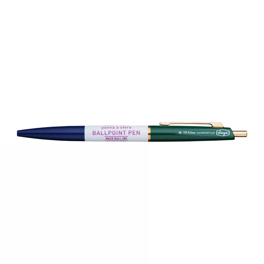 MKS 3-Section Anterique x Days Stylo Bille-Stylo Bille-Mark's-Navy Green-Papeterie du Dôme