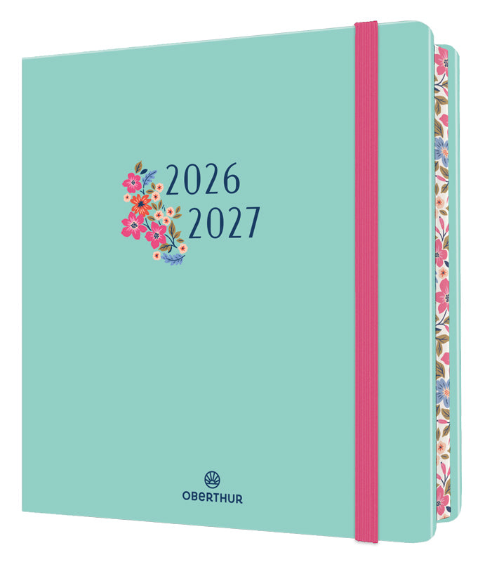 OBE Agenda Semainier Scolaire Carré Tivoli-Agenda-Oberthur-2026-2027-Vert d'eau-Papeterie du Dôme
