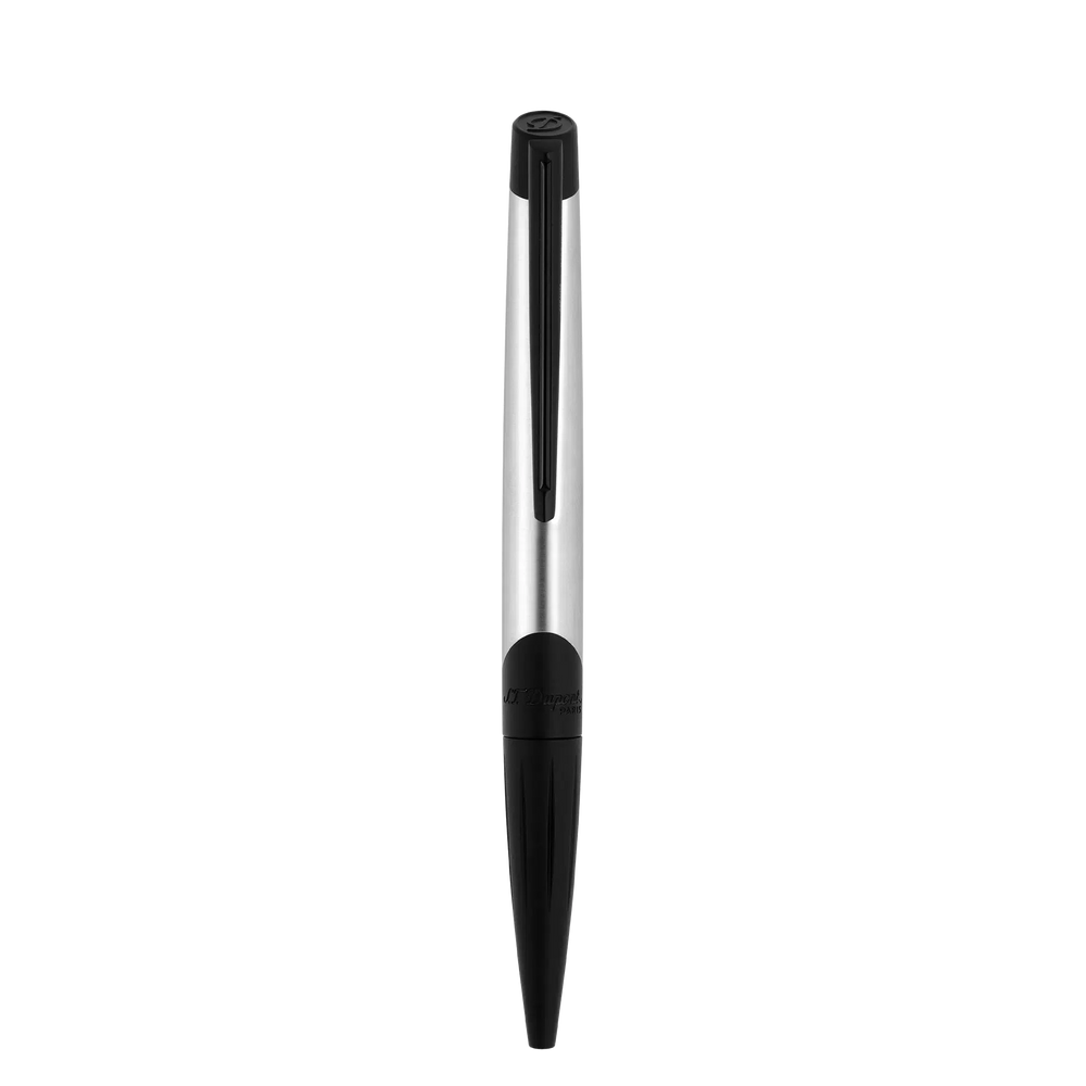 Stylo Bille S.T. Dupont Défi Millenium Chrome/Noir-Stylo Bille-S.T. Dupont-Papeterie du Dôme
