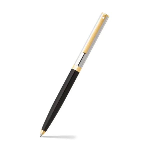 Stylo Bille Sheaffer Sagaris Noir Chrome et Doré-Stylo Bille-Sheaffer-Papeterie du Dôme