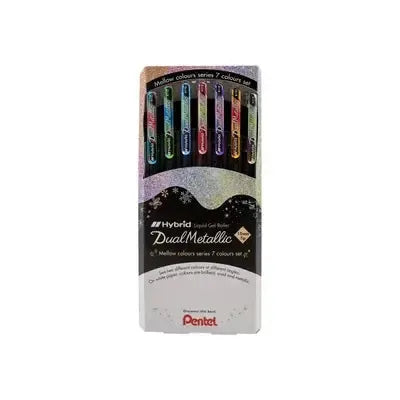 Stylo Roller Pentel Pochette 7 DualMetallic-Stylo Roller-Pentel-Papeterie du Dôme