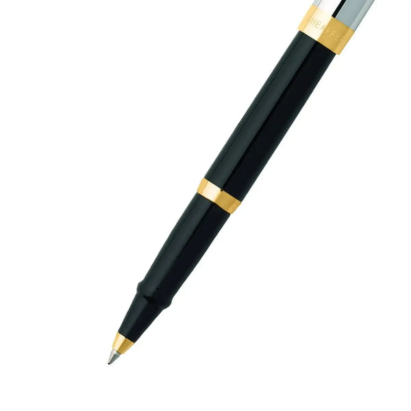 Stylo Roller Sheaffer Sagaris 9475 Noir Chrome et Doré-Stylo Roller-Sheaffer-Papeterie du Dôme