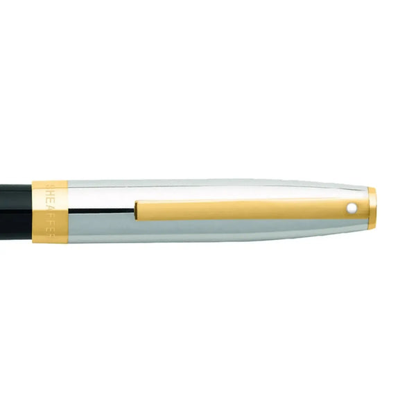 Stylo Roller Sheaffer Sagaris 9475 Noir Chrome et Doré-Stylo Roller-Sheaffer-Papeterie du Dôme
