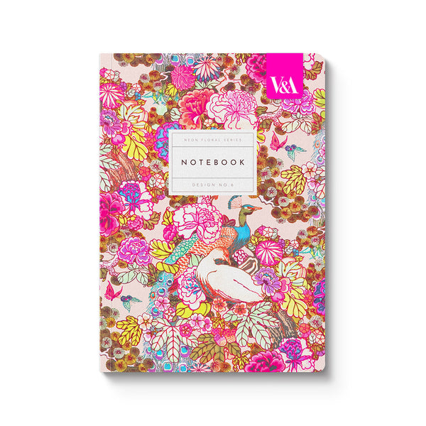 OHD Notebook Paperback A5 Neon Floral