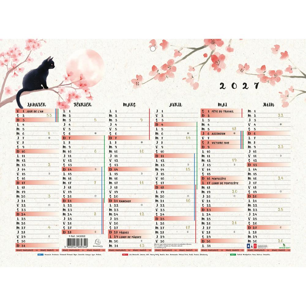 EXA Calendrier Sapporo Carpes Koï 2027