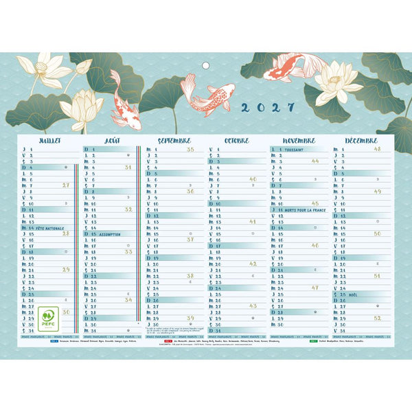 EXA Calendrier Sapporo Carpes Koï 2027