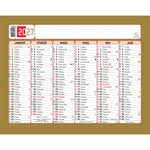 EXA Calendrier Tricolore Neutre 13x17-Calendrier-Exacompta-Papeterie du Dôme