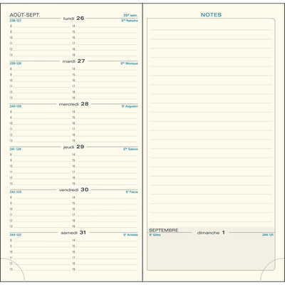 EXA Recharge Agenda Espace 17 Semainier TN-Recharge Agenda-Exacompta-Papeterie du Dôme