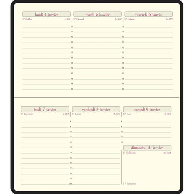 EXA Recharge Agenda Temporel 16 Semainier-Recharge Agenda-Exacompta-Papeterie du Dôme