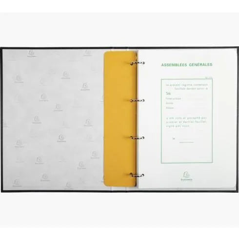 EXA Reliure Registre 4 Anneaux avec Recharge Assemblées Générales-Registre-Exacompta-Papeterie du Dôme