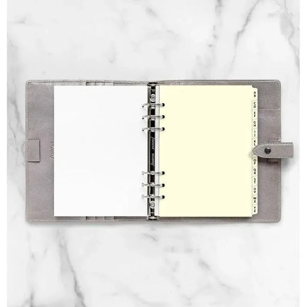 FFX A5 Accessoire Index Alphabétique 2 Lettres Creme-Recharge-Filofax-Papeterie du Dôme