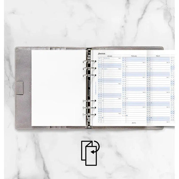 FFX A5 Agenda Planning vertical en Anglais-Recharge Agenda-Filofax-Papeterie du Dôme