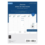 FFX A5 Agenda Semaine/2 Pages Verticale 5 Langues avec Heures-Recharge Agenda-Filofax-2026-Papeterie du Dôme