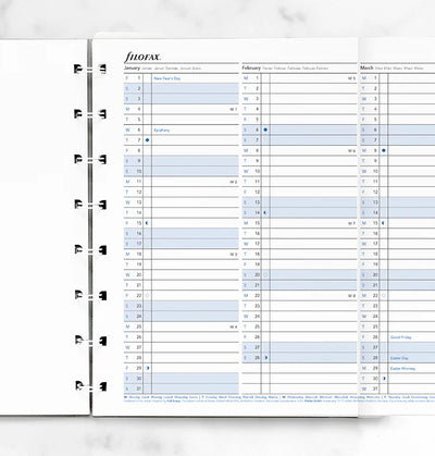 FFX A5 Recharge Notebook Planner Annuel-Recharge Notebook-Filofax-Papeterie du Dôme