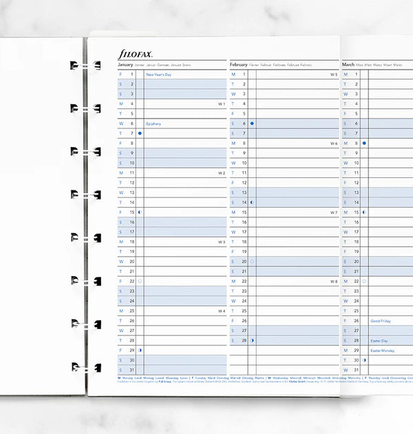 FFX A5 Recharge Notebook Planner Annuel-Recharge Notebook-Filofax-Papeterie du Dôme