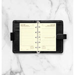FFX Mini Agenda 1Jour/Page 4Langues Avec Heures Crème-Recharge Agenda-Filofax-Papeterie du Dôme