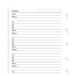 FFX Recharge Pocket Adresses/Téléphone Blanc-Autres Recharges Agenda-Filofax-Papeterie du Dôme