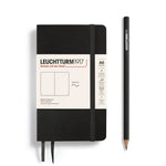 LCHT A6 Souple Blanc-Carnet-Leuchtturm 1917-Noir-A6-Blanc-Papeterie du Dôme