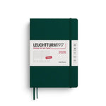 LCHT Agenda A5 Journalier Rigide - Anglais-Agenda-Leuchtturm 1917-2026-Forest green-A5-Papeterie du Dôme