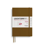 LCHT Agenda A5 Semainier & Carnet Ligné Souple - Anglais-Agenda-Leuchtturm 1917-2026-Spice brown-A5-Papeterie du Dôme