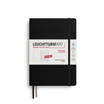 LCHT Agenda A5 Semainier & Carnet Rigide - Français-Agenda-Leuchtturm 1917-2026-Noir-A5-Papeterie du Dôme