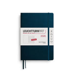 LCHT Agenda A5 Semainier & Carnet Rigide - Français-Agenda-Leuchtturm 1917-2026-Deep sea-A5-Papeterie du Dôme
