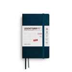 LCHT Agenda A6 Semainier Souple - Anglais-Agenda-Leuchtturm 1917-2026-Deep sea-A6-Papeterie du Dôme