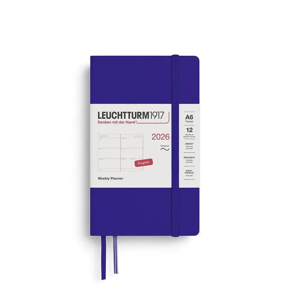 LCHT Agenda A6 Semainier Souple - Anglais-Agenda-Leuchtturm 1917-2026-Ink-A6-Papeterie du Dôme