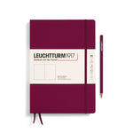 LCHT B5 Rigide-Carnet-Leuchtturm 1917-B5-Port Red-Blanc-Papeterie du Dôme