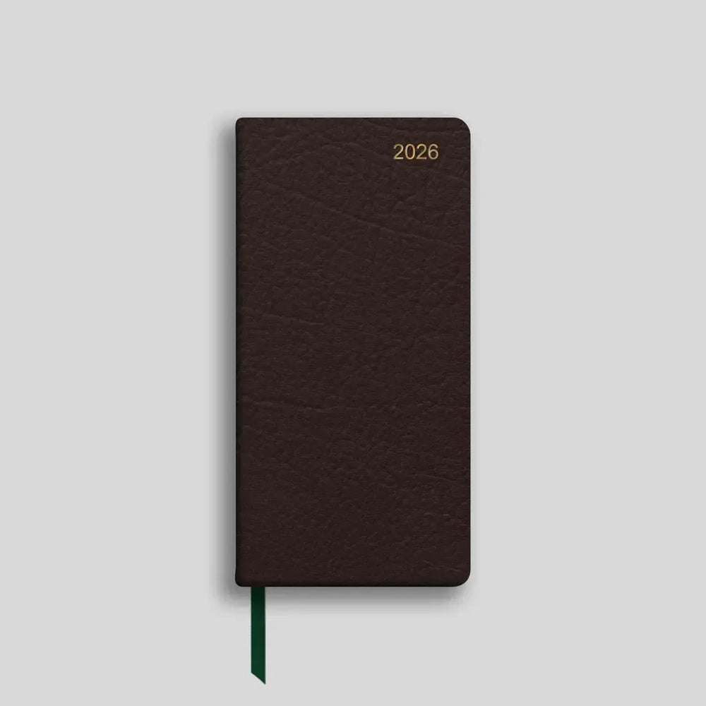 LSM Agenda Worcester Pocket Semainier-Agenda-Leathersmith of London-2026-Marron-Papeterie du Dôme