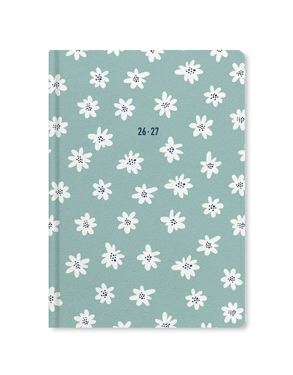 Letts Agenda Daisies A5 Semainier Académique-Agenda-Letts-2026-2027-Mint-Papeterie du Dôme