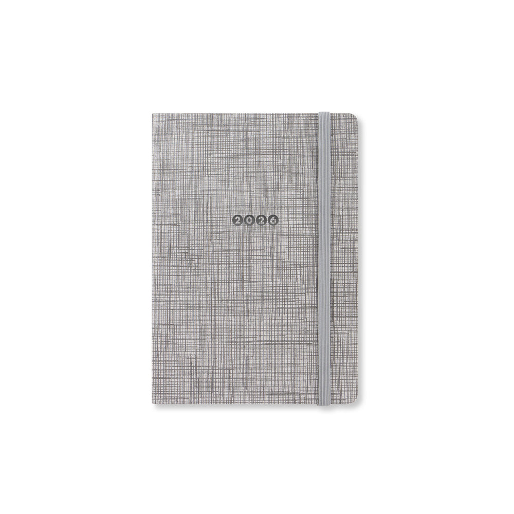 Letts Agenda Edge A6 Semainier + Notes-Agenda-Letts-2026-Gris-Papeterie du Dôme