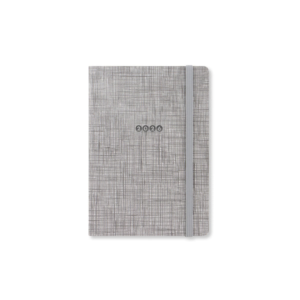 Letts Agenda Edge A6 Semainier + Notes-Agenda-Letts-2026-Gris-Papeterie du Dôme