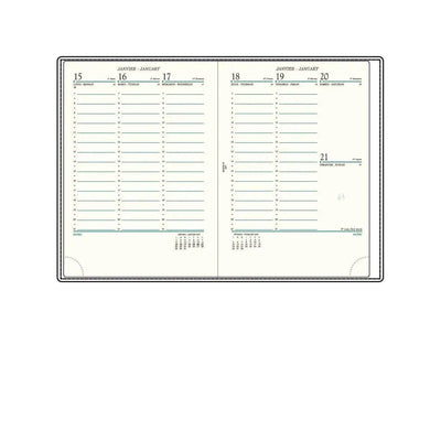 MGN Recharge Agenda A22R Sem/2P Cousue avec Répertoire-Recharge Agenda-Mignon-Papeterie du Dôme