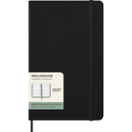MSK Agenda Semainier Horizontal Rigide 12 mois-Agenda-Moleskine-2027-Noir-Large 13x21-Papeterie du Dôme