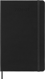 MSK Agenda Semainier Horizontal Rigide 18 mois-Agenda-Moleskine-2026-2027-Noir-Large 13x21-Papeterie du Dôme