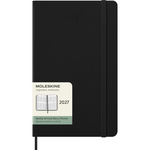 MSK Agenda Semainier Vertical Rigide 12 mois-Agenda-Moleskine-2027-Noir-Large 13x21-Papeterie du Dôme