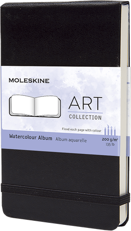 MSK Album Aquarelle-Carnet-Moleskine-Noir-Pocket 9x14 cm-Aquarelle-Papeterie du Dôme