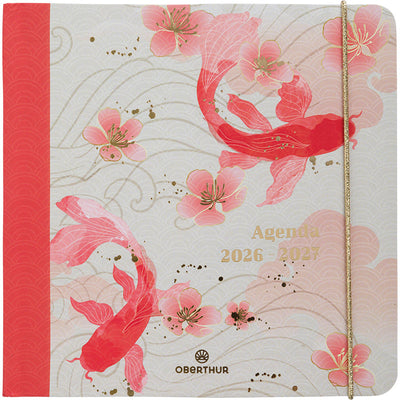 OBE Agenda Semainier Scolaire 15 Sakura-Agenda-Oberthur-2026-2027-Poissons-Papeterie du Dôme