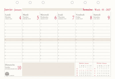 OBE Recharge Bloc Éphémeride Up to Date-Recharge Agenda-Oberthur-Papeterie du Dôme
